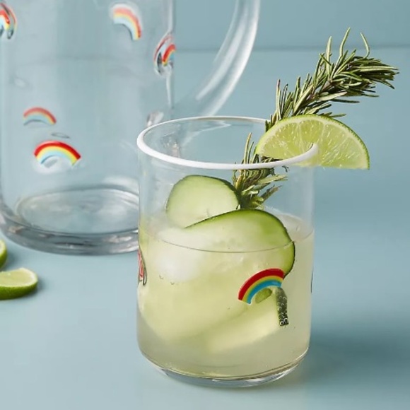 NWT Anthropologie Icon Juice Glass Rainbow - Picture 2 of 3